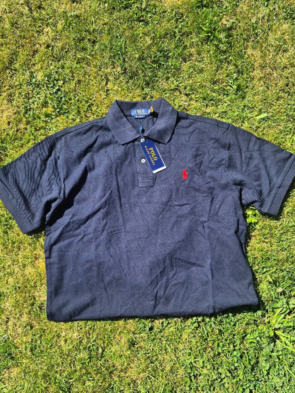 Ralph Lauren Navy Blue Polo Slim Fit New with Tags